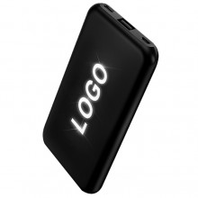 Внешний аккумулятор Kugo, 10000 mAh с подсветкой гравировки, черный