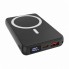 Магнитный внешний аккумулятор Quantum с беспроводной зарядкой (15W), 10000 Mah, черный
