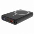 Магнитный внешний аккумулятор Quantum с беспроводной зарядкой (15W), 10000 Mah, черный
