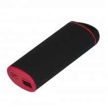 Внешний аккумулятор, Travel Max PB, 4000 mAh, пластик, покрытие-soft touch, 92х46х23 мм, черный/красный, транзитная упаковка