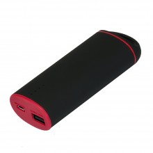 Внешний аккумулятор, Travel Max PB, 4000 mAh, пластик, покрытие-soft touch, 92х46х23 мм, черный/красный