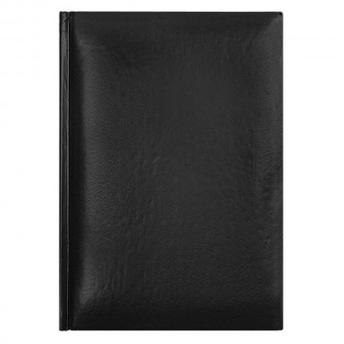 Ежедневник Manchester 5463 145x205 мм, черный , белый блок, черно-синяя графика, 2019