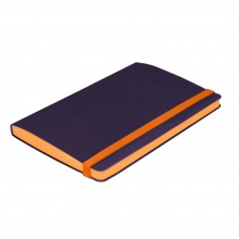 СЗ Portobello City (недатир,224 стр. крем.бум. 1+1) Velvet фиолетовый 600, резинка/срез оранжевый