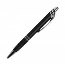 Шариковая ручка, Neon, нажимной мех-м, черный матовый, отделка хром