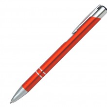 Ручка шариковая, COSMO, металл, оранжевый