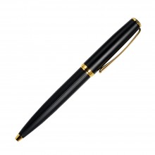 Шариковая ручка, Opera, поворотный мех-м, черный матовый, отделка позолота