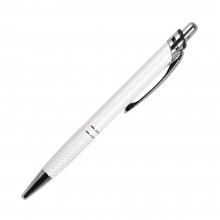 Шариковая ручка, Neon, нажимной мех-м, белый, отделка хром