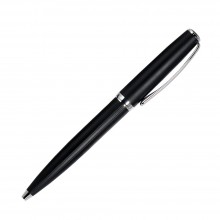 Шариковая ручка, Opera, поворотный мех-м, черный матовый, отделка хром