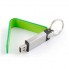 USB-Flash накопитель - брелок (флешка) "Leather Magnet" в металлическом корпусе, 4 Gb, с кожаным откидным клапаном на магните. Зелёный