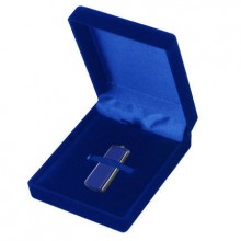 Подарочная коробка для USB-Flash накопителя, синий бархат
