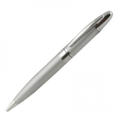 Ручка металлическая шариковая "Дарлинг" с поворотным механизмом, клип и наконечник хромированные, корпус серебристый
