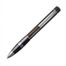 Металлическая ручка в подарочном футляре с имитацией карбона черная