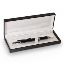 Классическая подарочная коробка, футляр с ложементом для ручки, чёрная