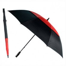 Зонт-трость противоштормовой "Monsun", механический, черный/красный