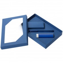 Набор Energy: аккумулятор и ручка, синий