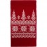 Шарф Elnik, красный с молочно-белым