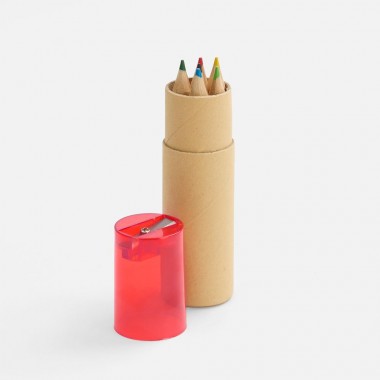 Набор карандашей Pencilvania Office с точилкой, красный