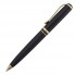 Ручка шариковая Podium с футляром, черная с золотистыми элементами