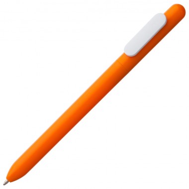 Ручка шариковая Slider, оранжевая с белым