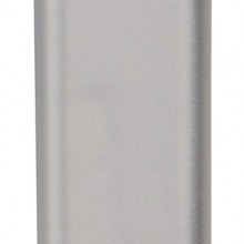 Зажигалка пьезо FLAMECLUB с серебристой кнопкой, многоразовая, серебристая