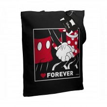 Холщовая сумка «Микки и Минни. Love Forever», черная