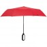 Зонт складной Hoopy с ручкой-карабином, красный