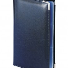 Визитница Imperium, синий, 125х203 мм, на 84 визитки, сменный блок