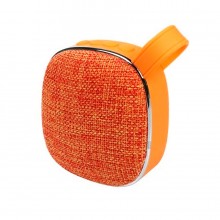 Колонка беспроводная мини MAREK с текстильной решеткой оранжевая