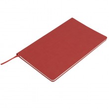 Бизнес-блокнот "Audrey", 130х210 мм, красный, кремовая бумага, гибкая обложка, в линейку