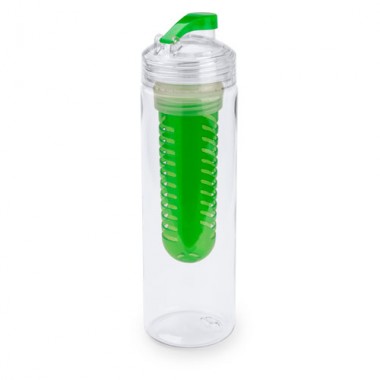 Бутылка для воды "Frutti", пластиковая, с контейнером для ягод и фруктов, 700 мл., зеленый