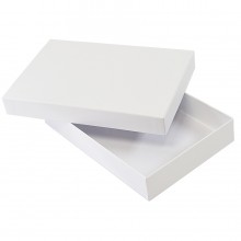 Коробка подарочная, белый, 16х24х4 см, кашированный картон, тиснение