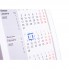Календарь настольный на 2 года; белый с синим; 18х11 см; пластик; тампопечать, шелкография