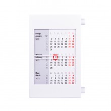 Календарь настольный на 2 года; белый; 18х11 см; пластик; тампопечать, шелкография