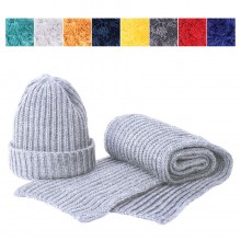 GoSnow, вязаный комплект шарф и шапка, меланж