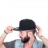Бейсболка "SNAP BACK", 6 клиньев, пластиковая застежка, черный с серым, 100% акрил, 400 г/м2