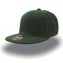 Бейсболка "SNAP BACK" 6 клиньев, плоский козырек, пластиковая застежка пвх, зеленый, 100% акрил, 400