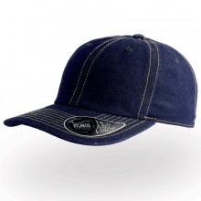 Бейсболка "DAD HAT", темный джинс, 6 клиньев, 100% хлопок, 280грм2, металлическая застежка