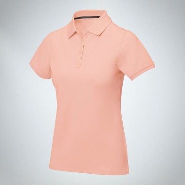 Calgary женская футболка-поло с коротким рукавом, pale blush pink