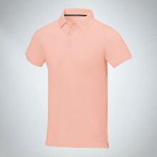 Calgary мужская рубашка-поло с коротким рукавом, pale blush pink