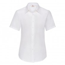 Рубашка "Lady-Fit Short Sleeve Oxford Shirt", белый