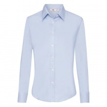 Рубашка "Lady-Fit Long Sleeve Oxford Shirt", голубой