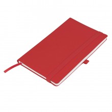Бизнес-блокнот "Gracy", 130х210 мм, красный, кремовая бумага, гибкая обложка, в линейку, на резинке