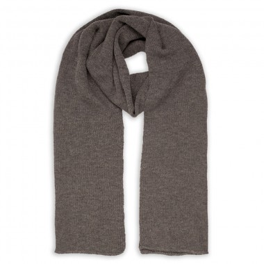 Шарф вязаный двойной "WIND SCARF"_серый,100% акрил