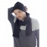 Шарф вязаный двойной "WIND SCARF"_серый,100% акрил