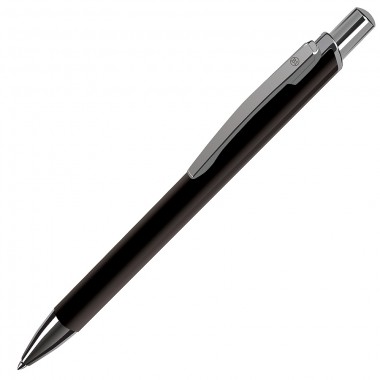 WORK, ручка шариковая, черный/хром, металл