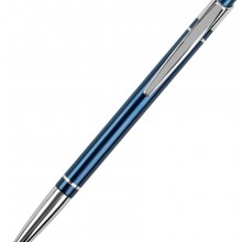 SHAPE, ручка шариковая, синий/хром, анодированный алюминий/пластик