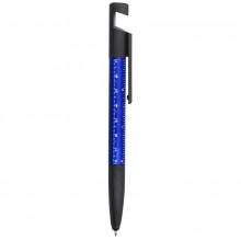 Пластиковая многофункциональня ручка с синими чернилами 1,6 x 15,5 x 1,2 cm, синий
