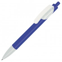 TRIS, ручка шариковая, синий корпус/белый, пластик