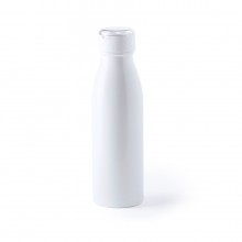 Бутылка для воды "HUSOD", стальная, с беспроводными наушниками, белый, 580 мл