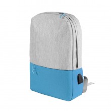 Рюкзак "Beam light",св.серый/голубой, 44х30х10 см, ткань верха: 100% поли-д, под-ка: 100% пол-тер